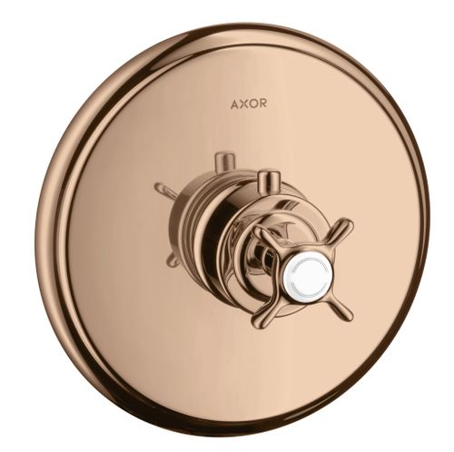 AXOR-HG-AXOR-Montreux-Thermostat-HighFlow-Unterputz-mit-Kreuzgriff-Polished-Red-Gold-16815300 gallery number 1